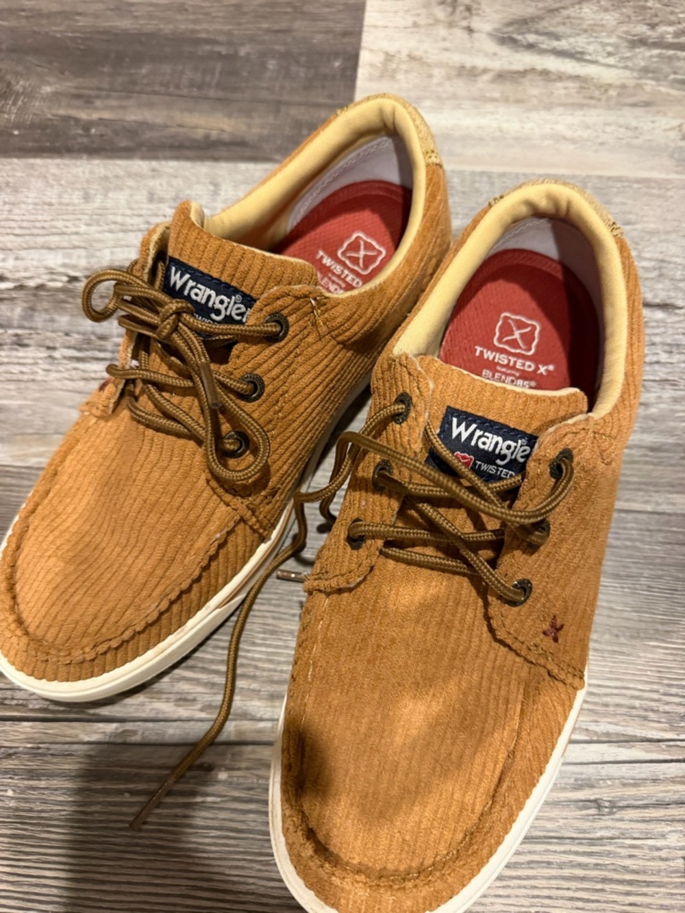 Wrangler Women’s Corduroy Slip-On Style Shoes in Tan